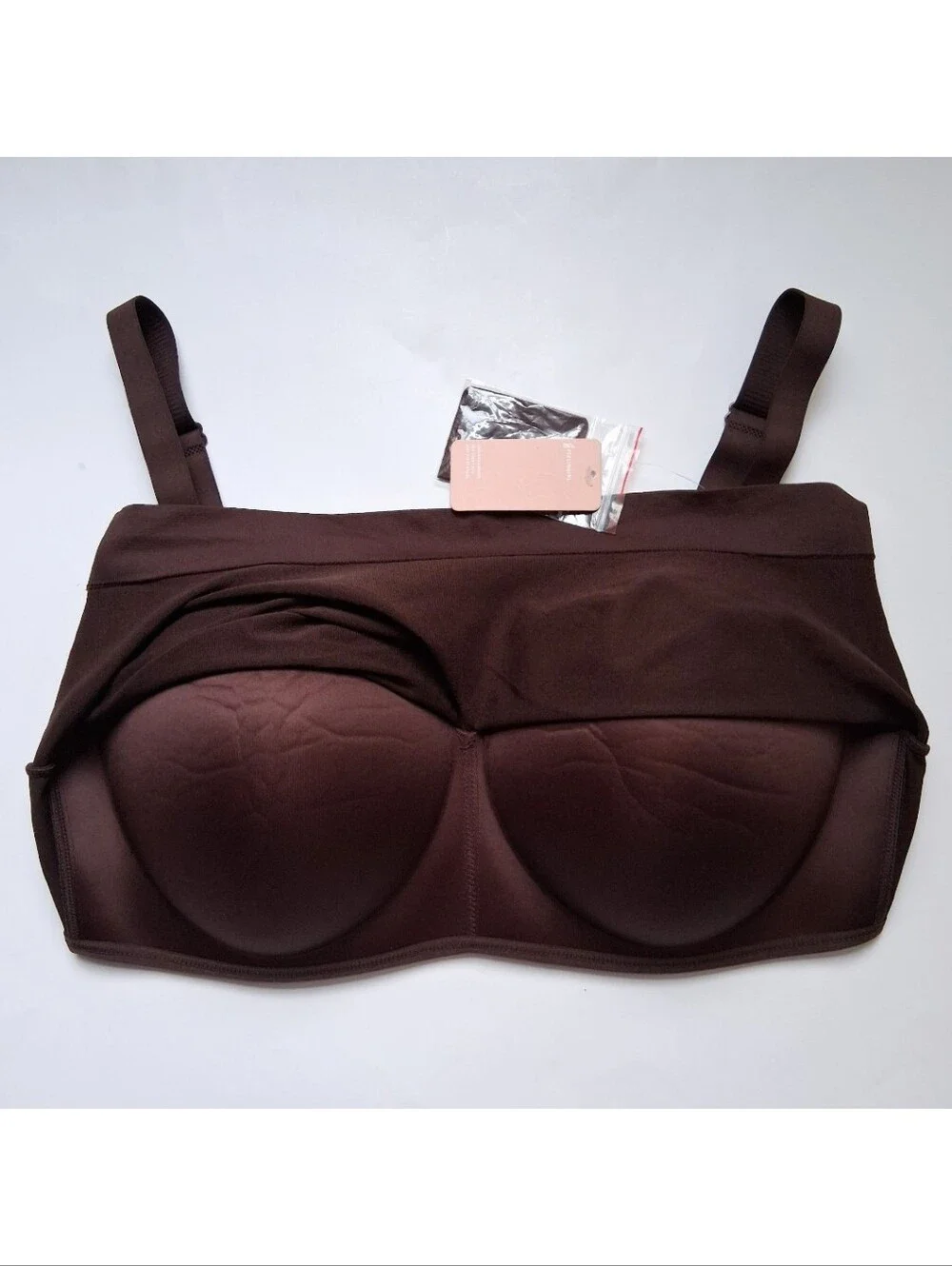 Feelingirl Wireless Push Up Bra Seamless 3XL Brown Full Coverage Comfort Smooth